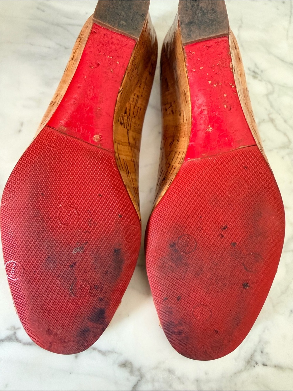 Christian Louboutin Cork Wedge 39 Riveto Cork Lucido - Picture 5 of 5